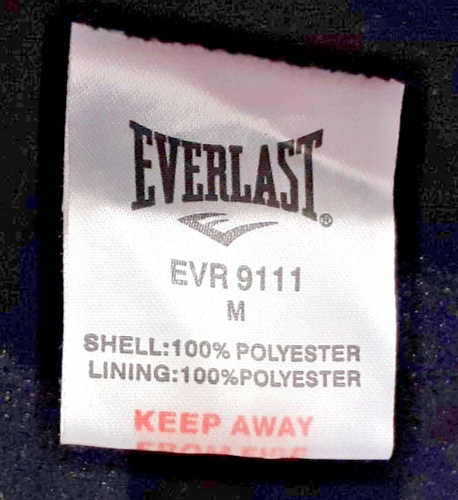 Chaqueta Bomber Everlast NYC Boxing Club M en Negro/Gris Forrada de Vellón con Capucha, Como Nueva - Imagen 5 de 11