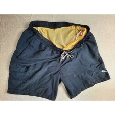 Tommy Bahama Relax Men XL Drawstring Stretch Waistband Swim Short NavyBlue Nylon