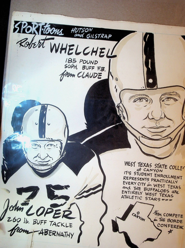 West Texas State College Football Original Art Robert Whelchel John Loper 1951 - Picture 3 of 3
