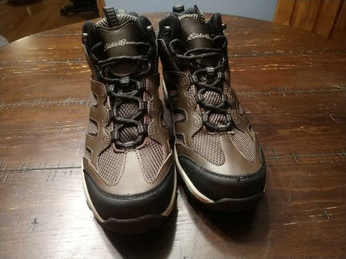 NEW EDDIE BAUER MEN'S GRAHAM WATERPROOF LEATHER HIKING BOOTS BROWN - SIZE 9M - Picture 5 of 10