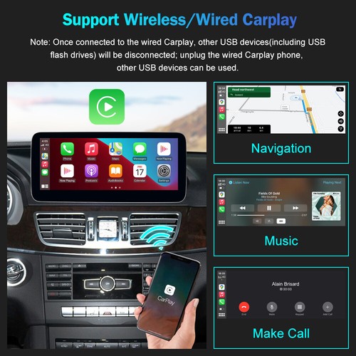 12.3" Android 13 Touch Screen for Benz W212 E Class 2013-2015 Built in CarPlay - Foto 4 di 14