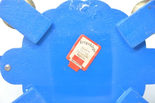 ERZGEBIRGE Vtg INCOMPLETE German Pyramid Blue Wood Carousel PARTS OR REPAIR - Picture 6 of 8