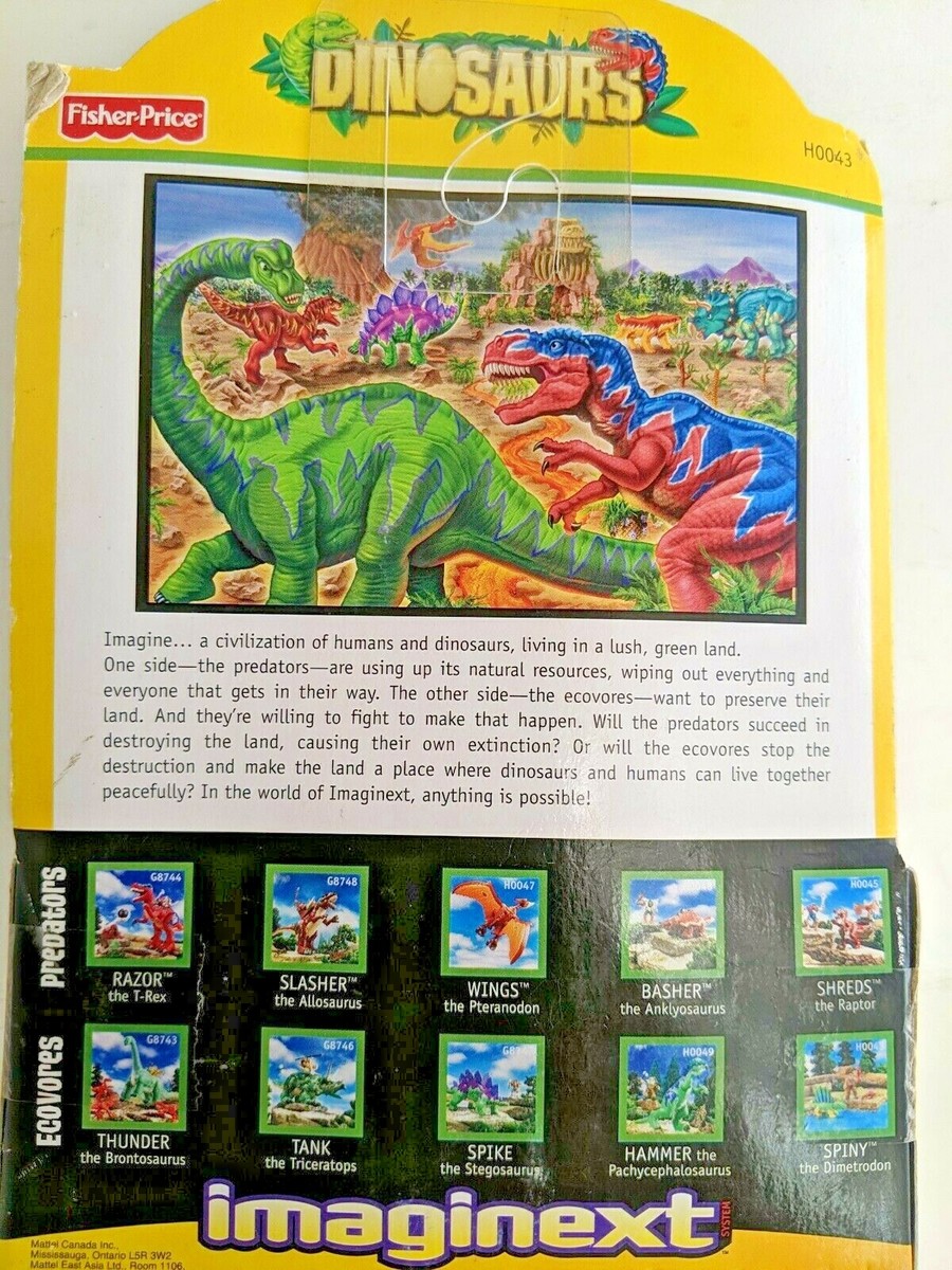 NEW 2004 Fisher Price Imaginext Dinosaurs Spiny the Dimetrodon Set