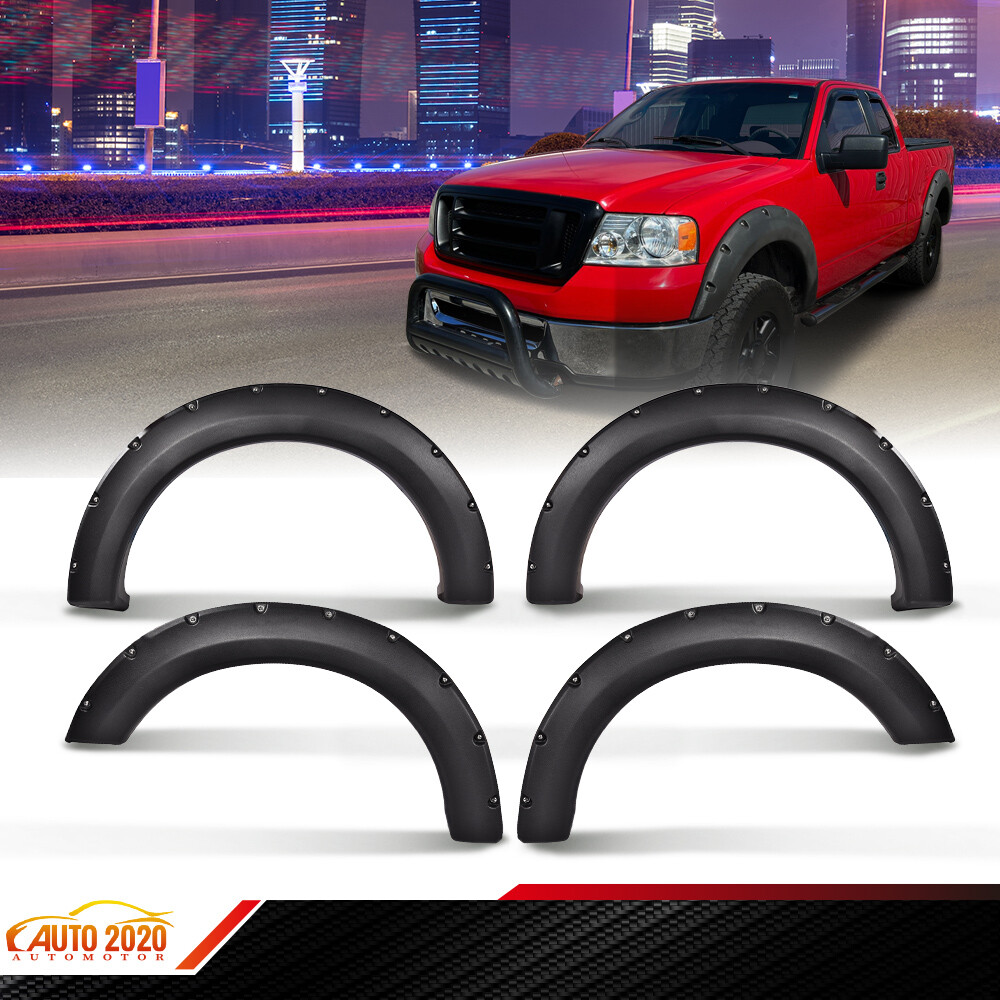 Fit For 04-08 F150 07-08 Mark LT Styleside Bolt-On Pocket Rivet Fender Flares