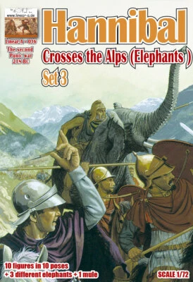 LINEAR-A 1/72 - 016 ELEPHANTS Hannibal Crosses The Alps Set 3 - box Limited