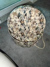 Vintage Angels Of The World Ladies Hat Box with Rope Handles 15" R x 7" D
