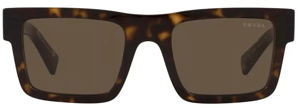 Gafas de sol Prada PR 19WS 2AU8C1 rectangulares nuevas para hombre 52-21-145 Italia Foto 2 de 4