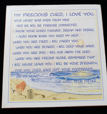 ''My Precious Child, I Love You'' Poem Plaque Beautiful Poem