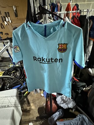 FCB Barcelona soccer jersey Blue Rakuten Size 28 Messi | eBay