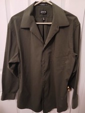 Arrow Wrinkle Free Dress Shirt Men's 16.5 Long Sleeve 32/33 Green Fitted