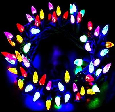 Colored Outdoor Christmas Lights Indoor Multicolor Led Holiday String Lights ...