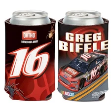 Greg Biffle 2015 Wincraft #16 Ortho Bug B Gon 12oz Can Coolie FREE SHIP!
