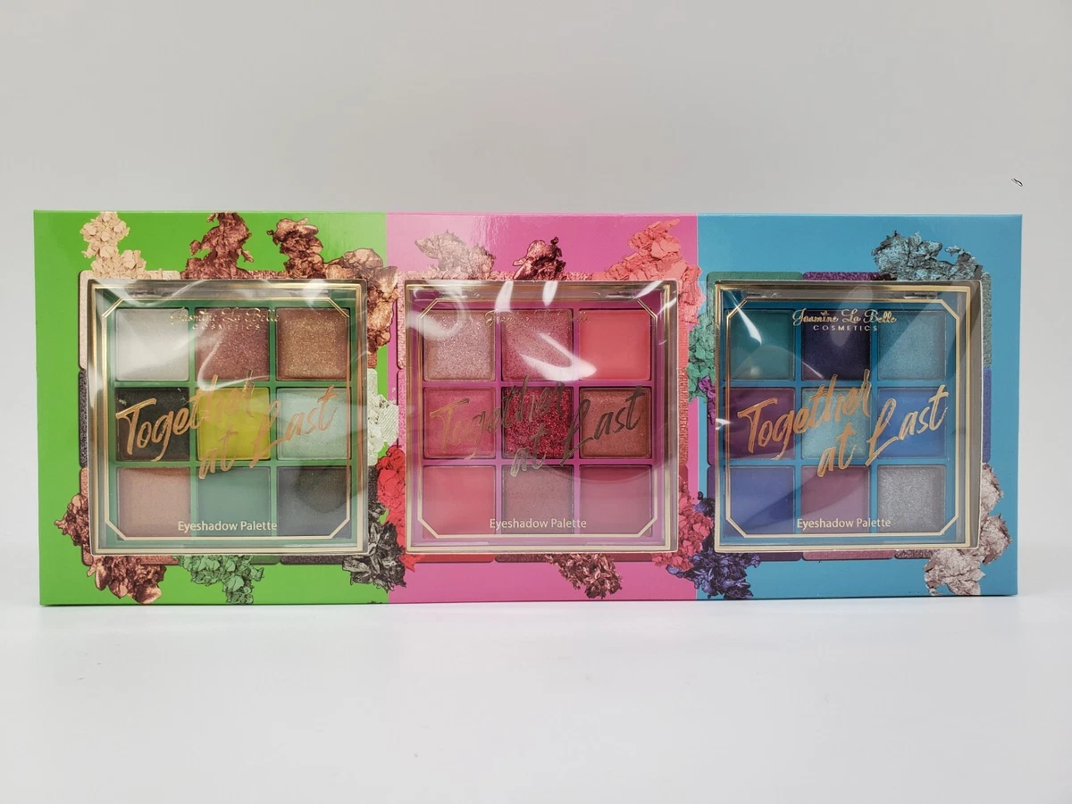 JasmineLaBelle TOGETHER AT LAST Green~Pink~Blue Eye Shadow PALETTES 9 Shades Ea