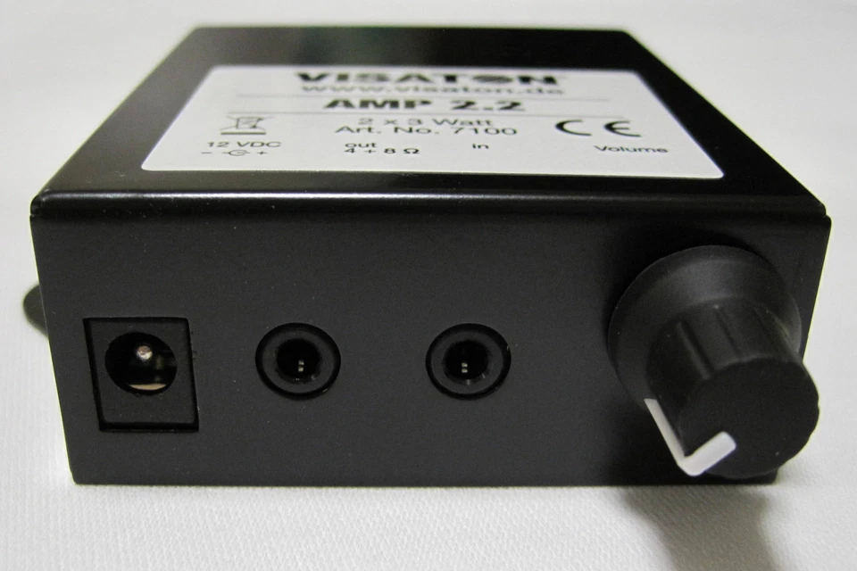VISATON AMP 2.2 Stereo Verstärker Pegelsteller 3,5mm Klinke Handy PC 4/8Ohm 7100 - Bild 2 von 3