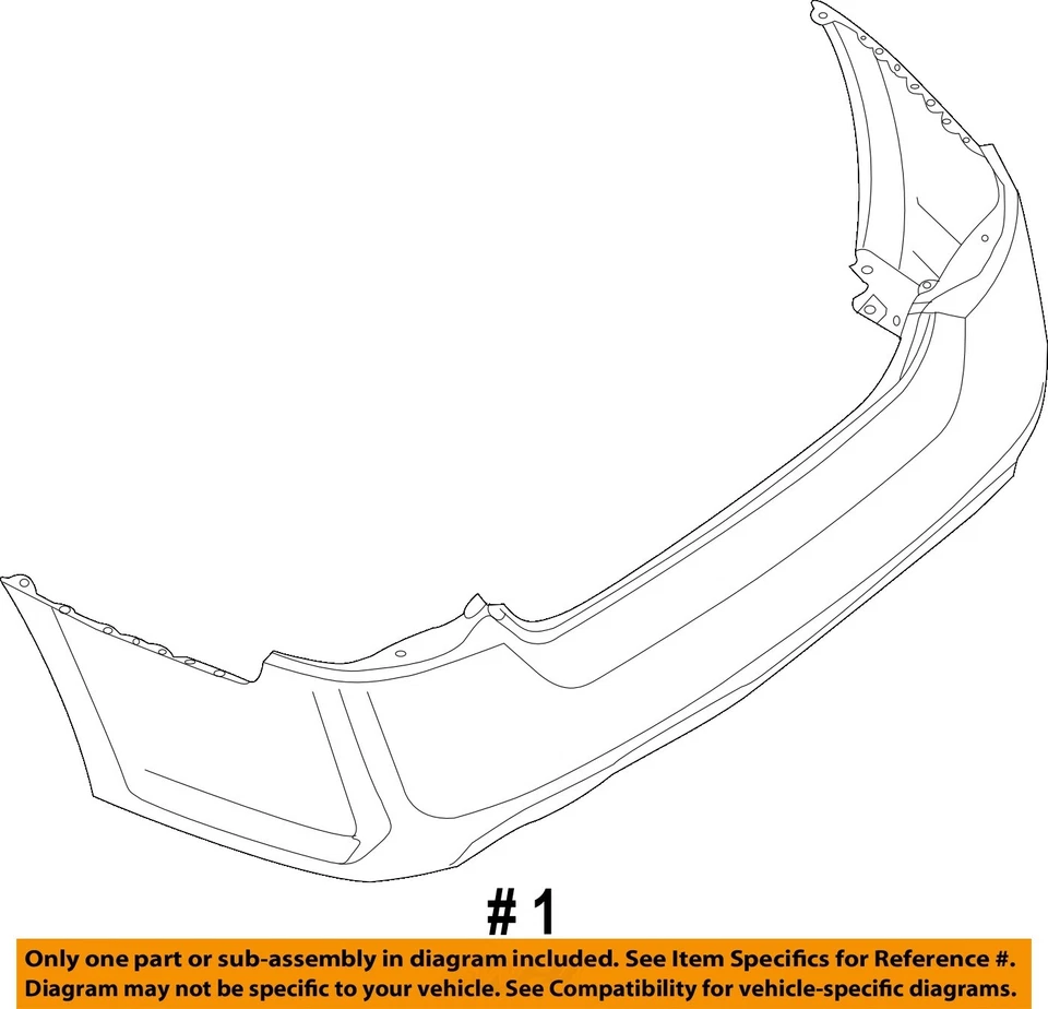 Used Rear Bumper Assembly Rear fits: 2010 Nissan Maxima Rear Grade A Foto 4 de 4