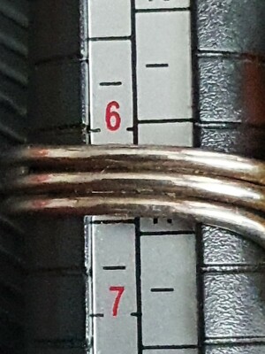 Bague Vintage En Argent 900 - Créateur Années 80/90, Forme Ovale Sertie - Taille 52