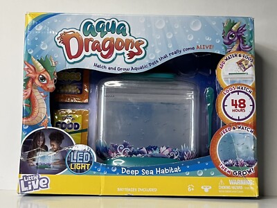 Aqua Dragons Deep Sea Habitat LED Light up Tank Live Hatch & Grow Eggs