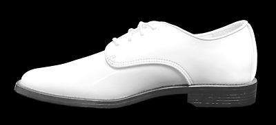 Boys Genoa White Tuxedo Dress Shoes Shiny Faux Patent Leather Lace Up Size