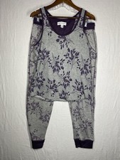 Live Love Lounge by Karen Nueburger Women Pijama Set Size Large Gray Purple
