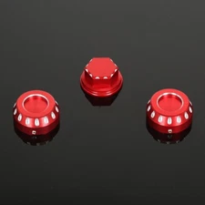 Red 3D Front Fork Top Steering Stem Nut Cap For Honda Grom Monkey 125 Dax 125