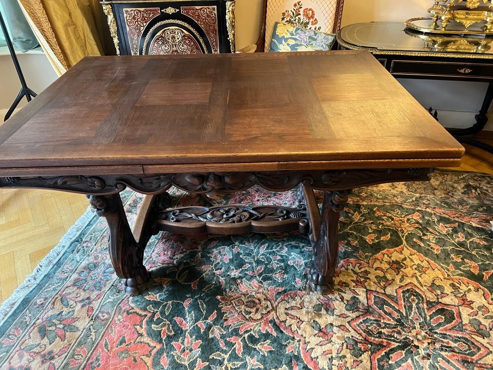 antique oak refectory dining table eBay