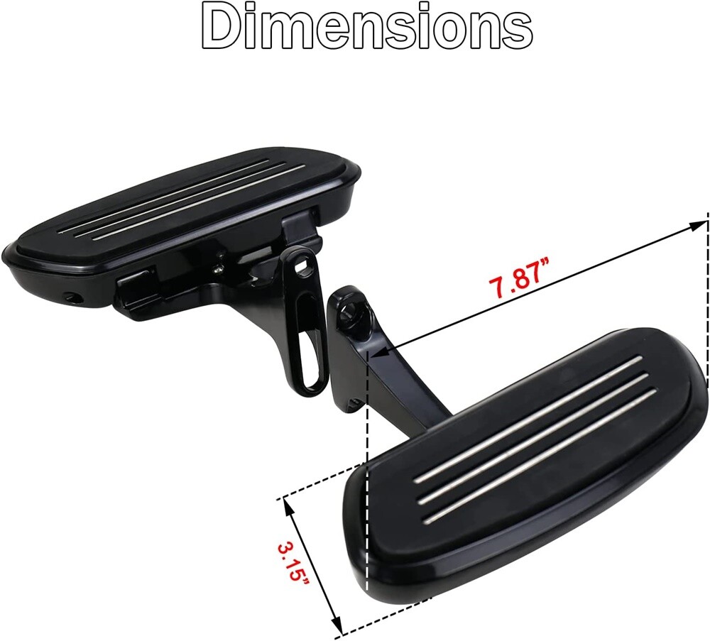 Full Set Footboards Floorboards Front Rear For Harley Street Glide FLHX 2006-23