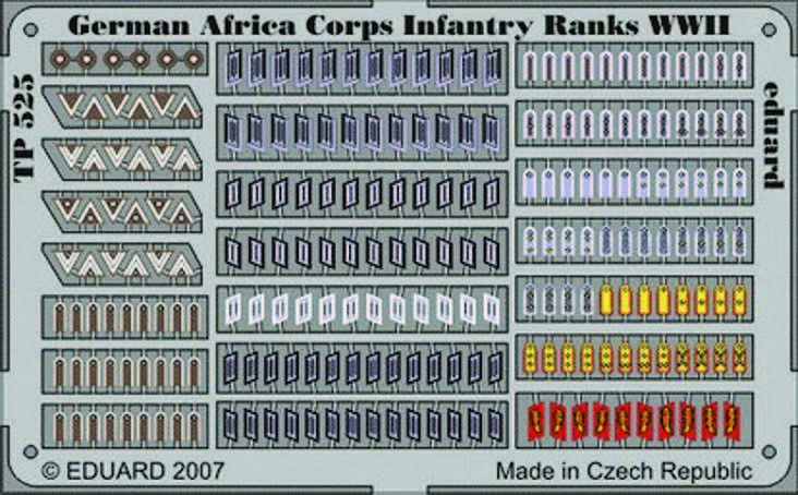 Eduard Accessories Tp525 - 1:3 5 German Africa Corps Infantry Ranks WWII -