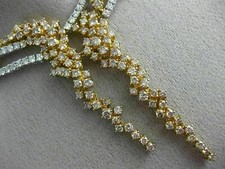 GIA 26.96CT WHITE & PINK DIAMOND 18KT 2 TONE GOLD 3D DOUBLE ROW LARIAT NECKLACE