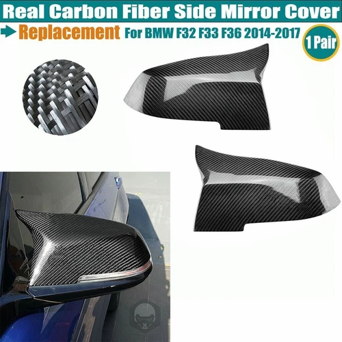 Real Carbon Fiber Side Mirror Direct Replace For BMW F32 F33 F36 2014-17