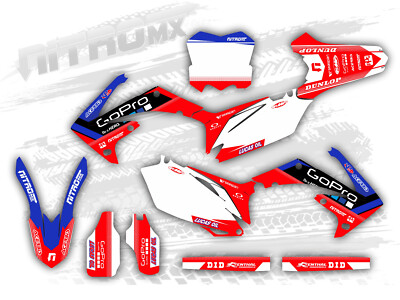Kit Graphiques Décalcomanies Pour Honda CRF 250R 2014-2017 - NitroMX, Vinyle Multicolore