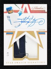 2021 Panini Flawless Star Swatch Signatures Gold 4/5 Sammy Sosa Auto 07o4