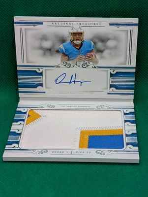 2025 National Treasures Omarion Hampton Booklet /99 Chargers Rookie Auto RC