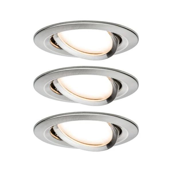 Paulmann Led Einbauleuchte Nova Coin 3Er Set Ø 8,4 Cm Schwenkbar Dimmbar-image