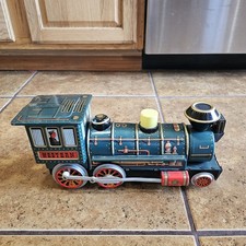 Vintage 1960s Western Tin Litho Locomotive Train Modern Toys Japan- Untested