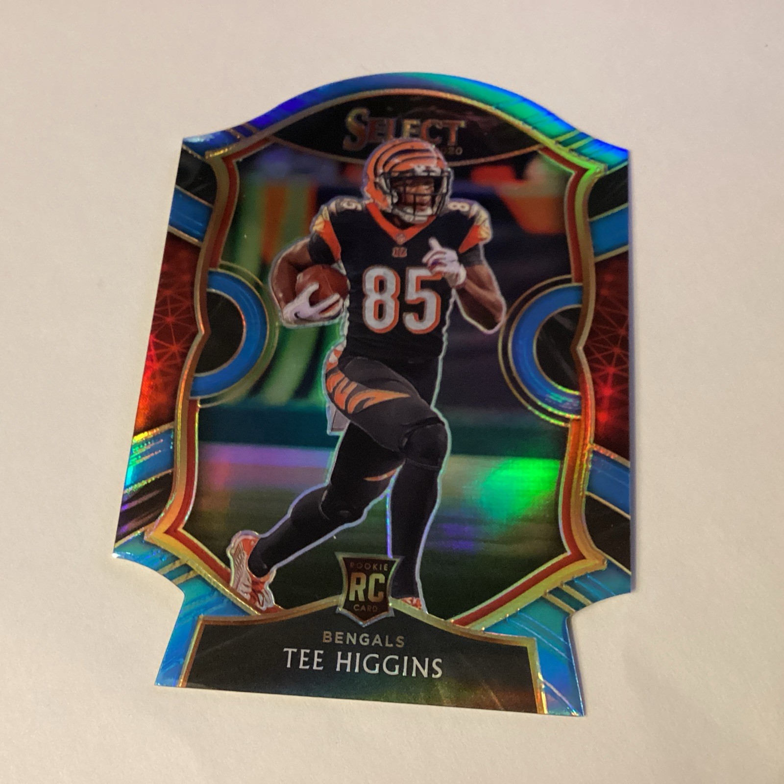 2021 Select Tee Higgins Concourse Die Cut Light Blue Prizm Rookie #60 Bengals d