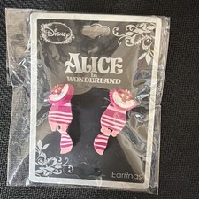 Disney Alice In Wonderland Cheshire Cat Dangle Earrings New