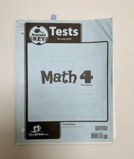 BJU Press Math 4 Tests Answer Key Teacher s E...