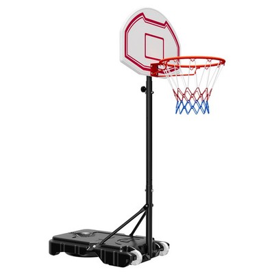 Mobile Outdoor Basketball Goal System with Rolling Base for Backyard Play
