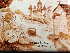 Ancien tableau émaux d'art de Limoges signé Rolland