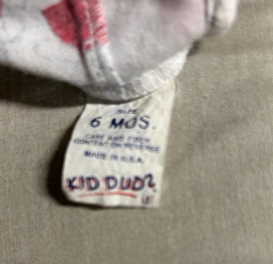 Vintage white and red Christmas short dress or long blouse for 6 month baby - Image 4 of 4