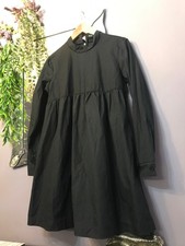 PrettyLittleThing black long sleeve smock dress - SIZE 10
