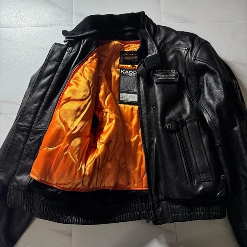 KADOYA New Conceptor Biker Jacket Black Leather XL - product listing photo