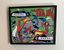 Pinball Wall Art "Sea Ray" 1971   LED Illuminated Back glass Arcade Decor