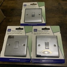 3X BG Nexus 10A 1 Gang 2 Way Light Switch - Polished Chrome (NPC12-01) Free Post