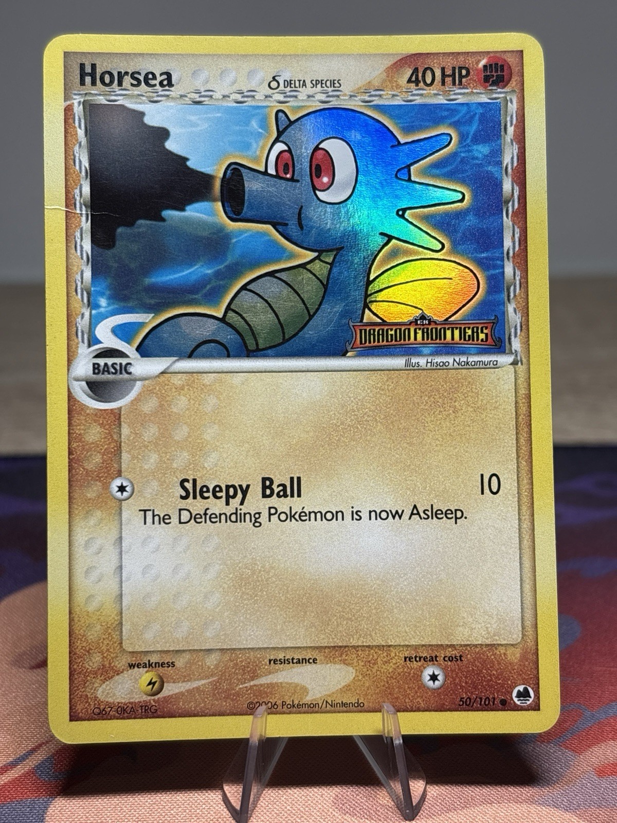 Horsea 50/101 EX Dragon Frontiers Stamped Reverse Holo Pokémon Delta Species TCG
