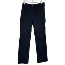 Not Your Daughters Jeans Womens Size 12 Black High Rise Straight Leg Denim Pants