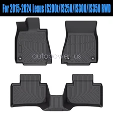 For 2015-2024 Lexus IS200t/IS250/IS300 RWD TPE All-Weather 3D Floor Mats Liners