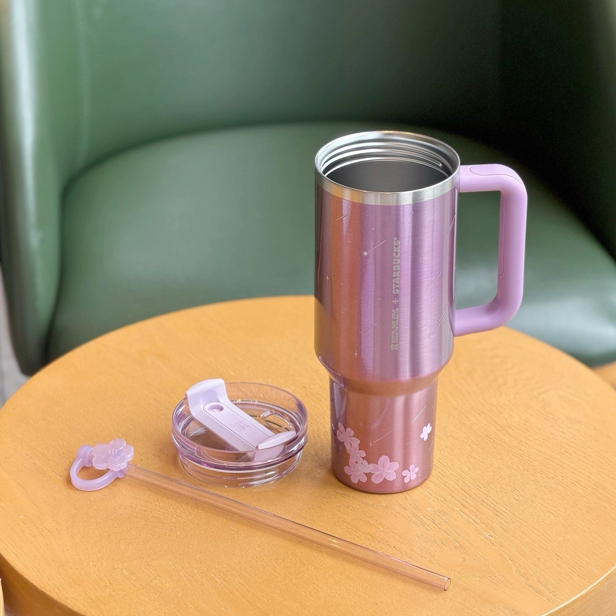 Starbucks 2026 Chinese Sakura Cherry STANLEY 3 WAY Tumbler 40 OZ