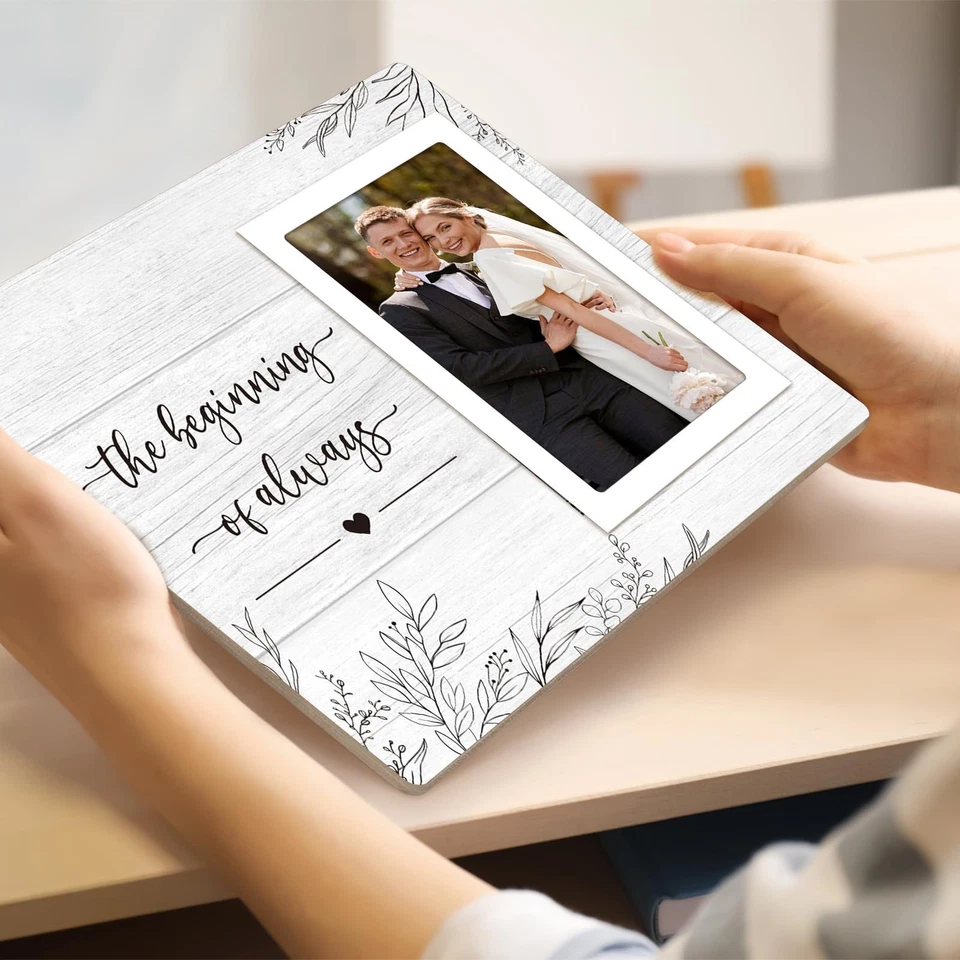 Regalos de compromiso para parejas 2025, marco de fotos de compromiso para sus mujeres, Br... Foto 2 de 4