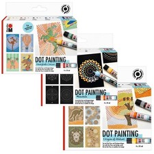 Marabu Dot Art Painting Pen Kit Mandala Nature Circus Themes DIY Craft Set